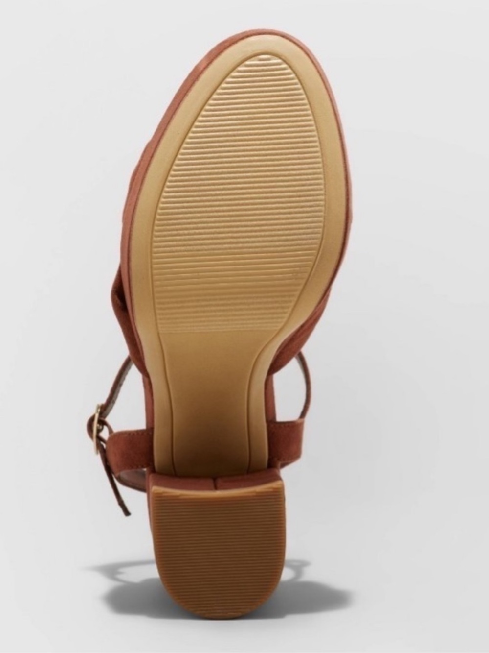 Brown Knotted Platform Block Heel Sandal - Women size 11 - Picture 6 of 15